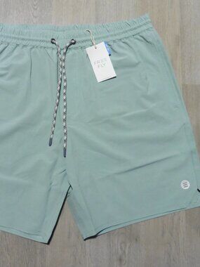 FREE FLY Mens M L XL ANDROS SHORTS OCEAN MIST GREEN STRETCH TRUNK FISHING SWIM